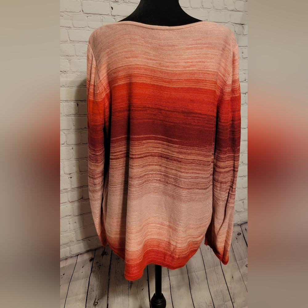 Chico's Pink and Black Knit Sweater - Picture 2 of 3